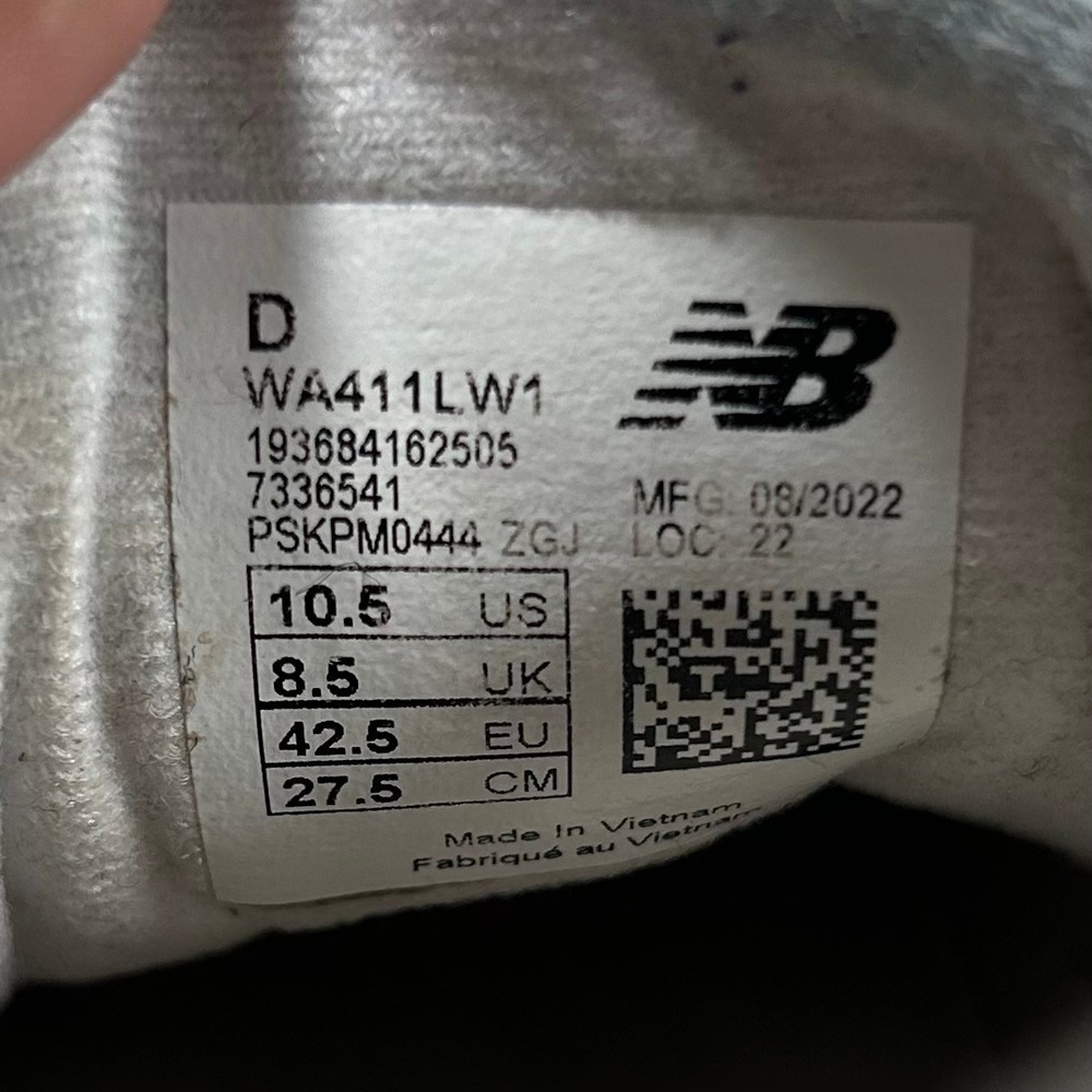 New Balance 411 v1 Walking Shoes White Silver WA411LW1 Mens 10.5 - Picture 8 of 8
